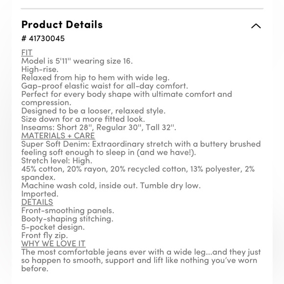 ❤️ Day Special Torrid Bombshell Wide Leg Jeans size 16 short petite - Picture 4 of 4